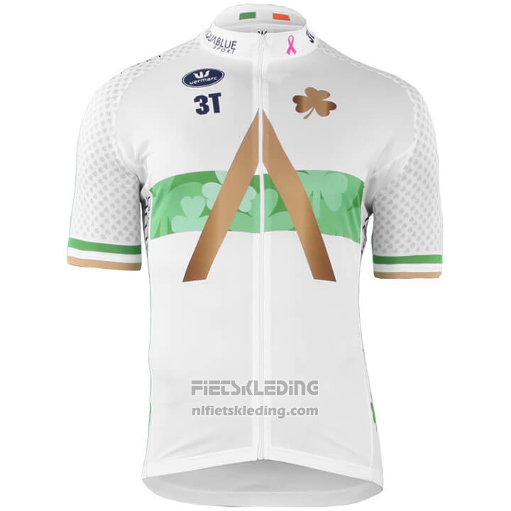2018 2019 Fietskleding Aqua Blauwe Sport Kampioen Ierland Korte Mouwen en Koersbroek
